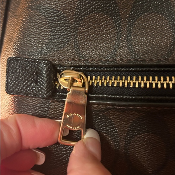 Coach Signature Black and Brown Backpack - Picture 3 of 15